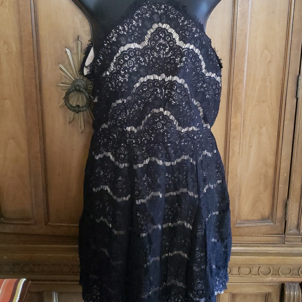 Beautiful black lace dress.